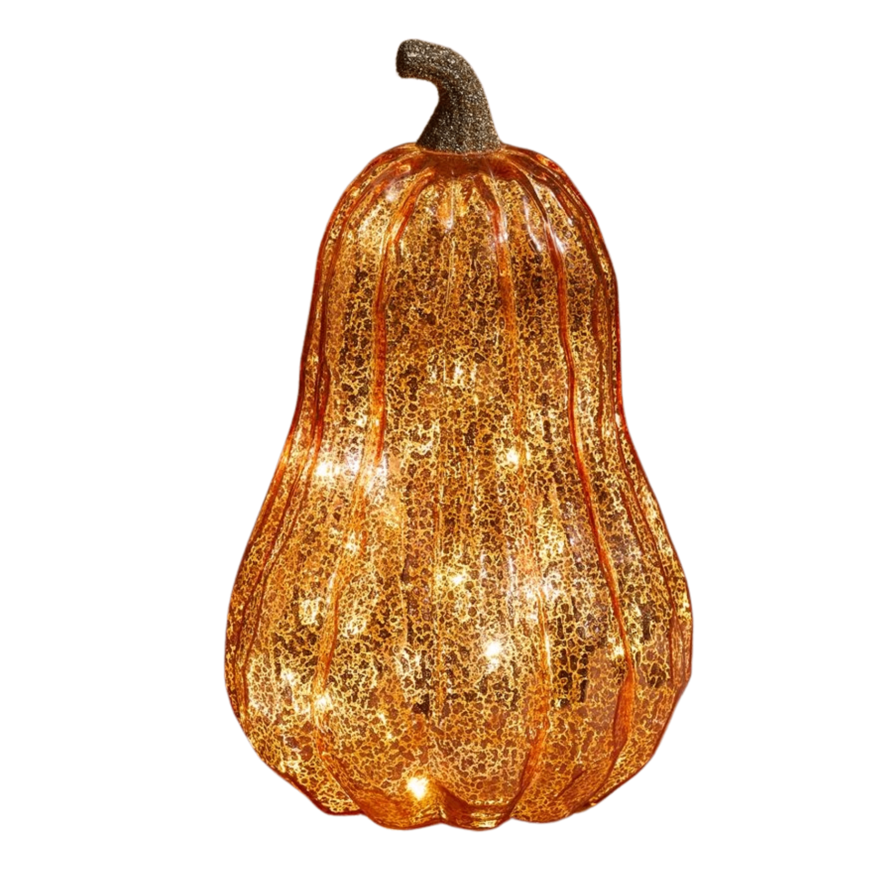 an orange squash decoration with led lights inside