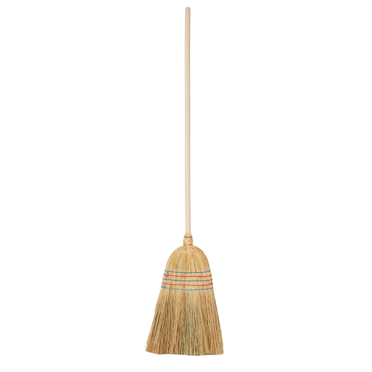 a traditional straw broom