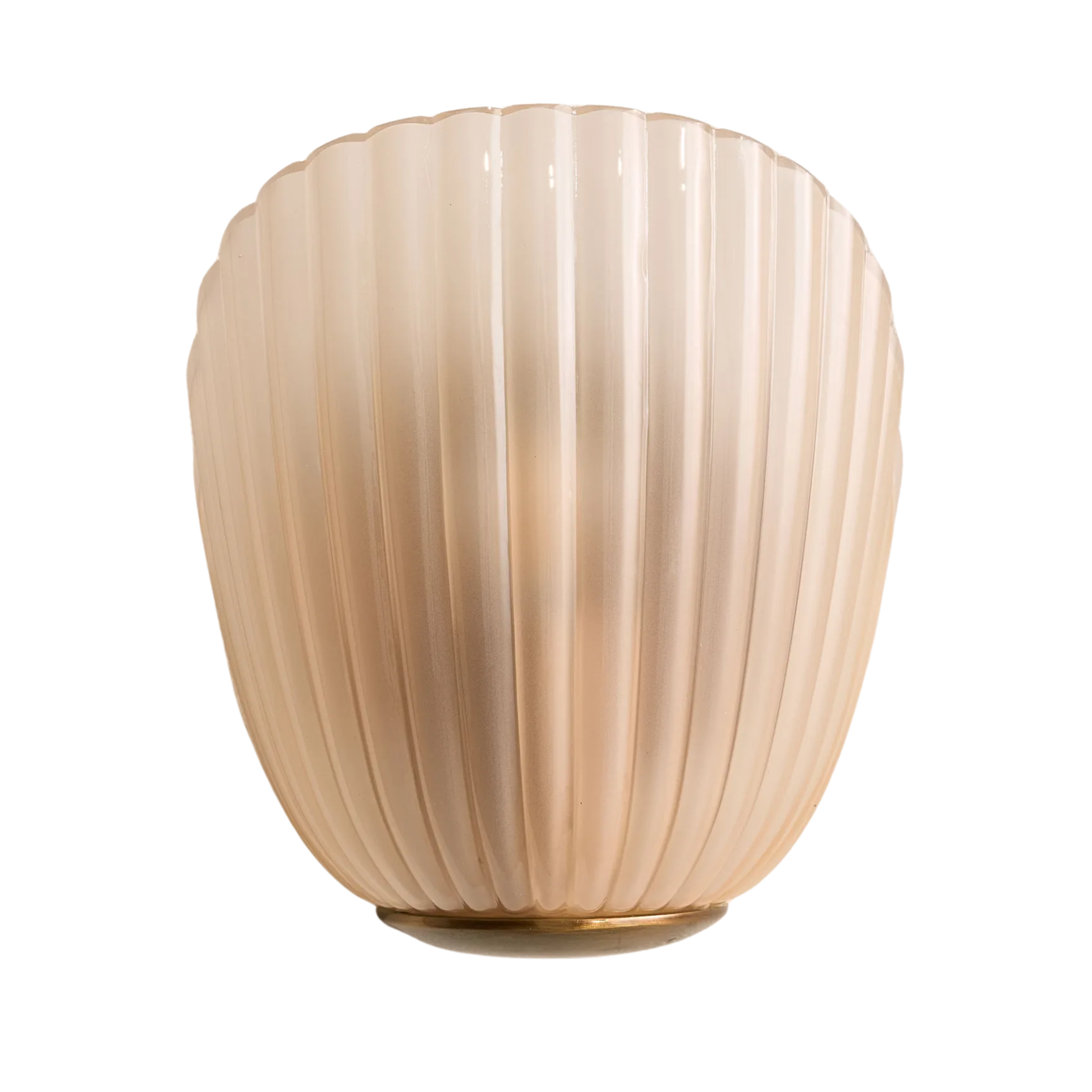 glass shell wall light