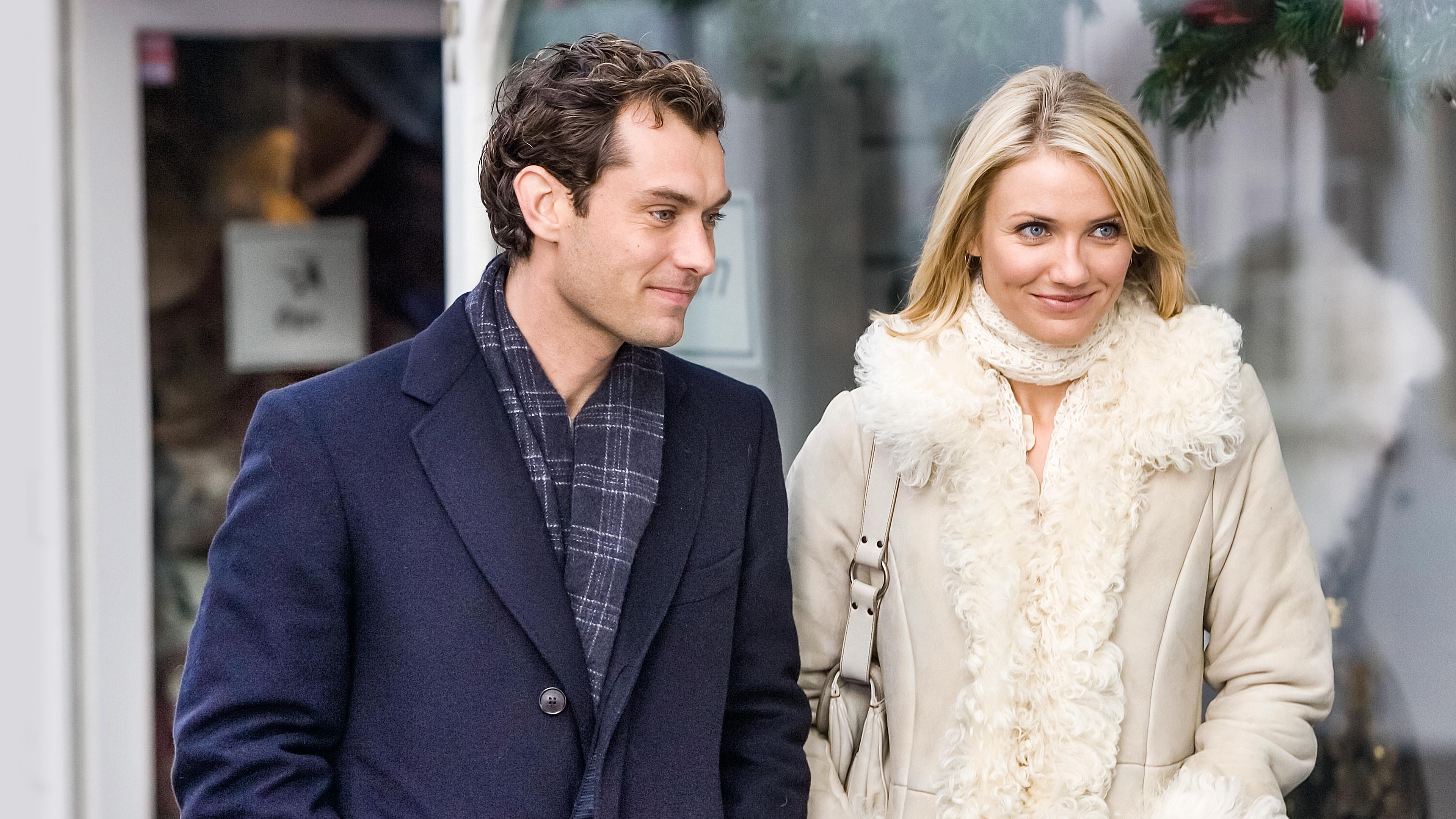 Cameron Diaz and Jude Law in The Holiday, which is available to stream on Disney+ 