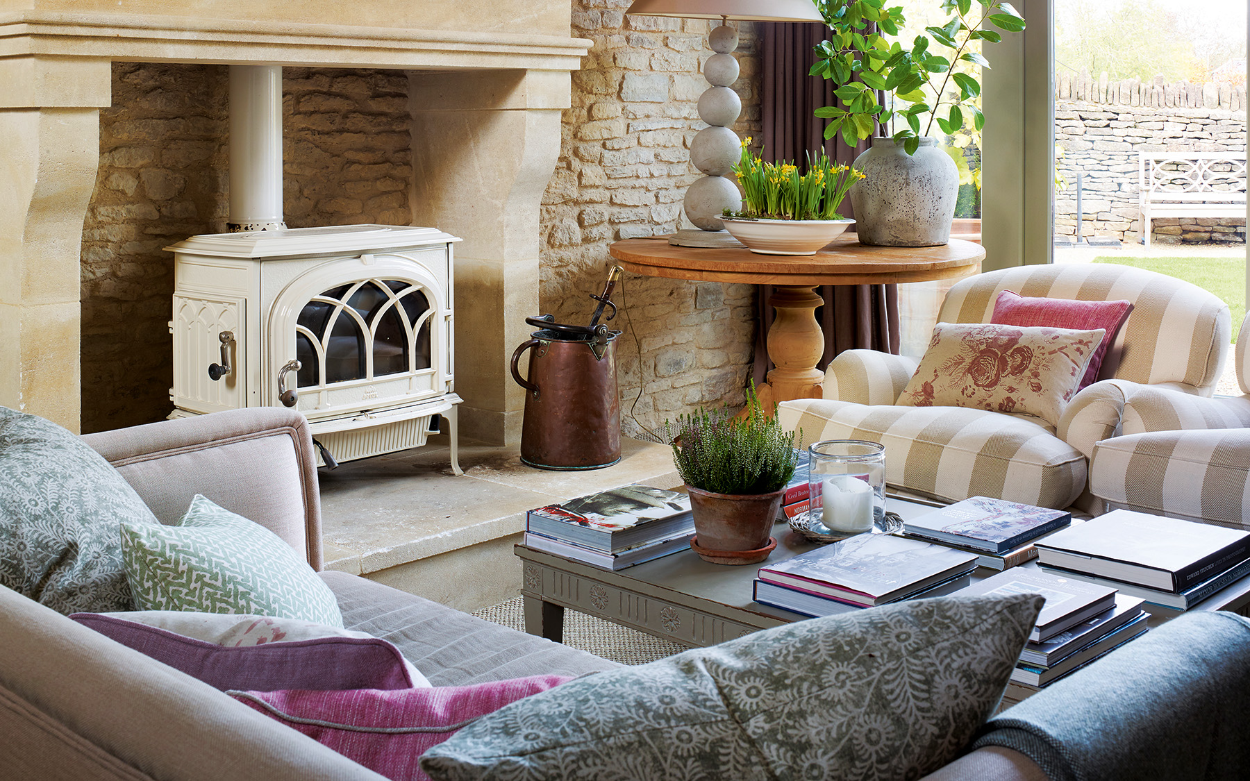 a farmhouse living room