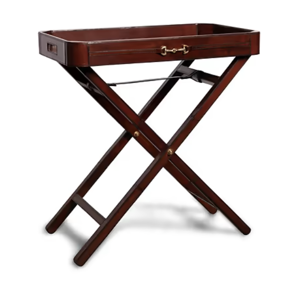 House of Bruar leather butler tray table