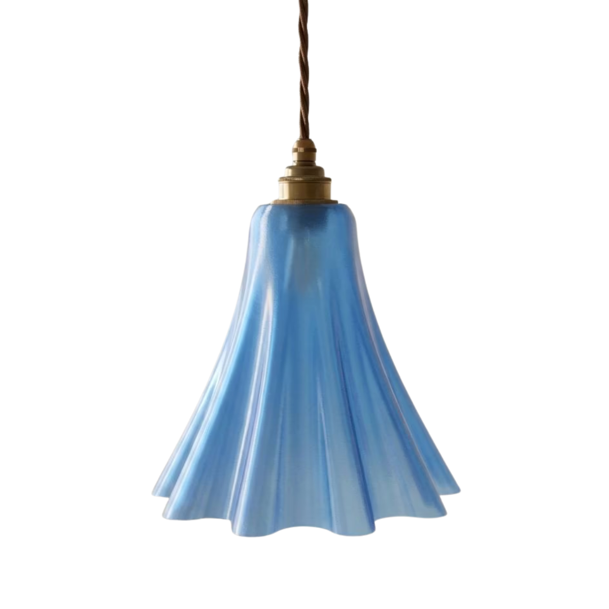 a blue glass pendant