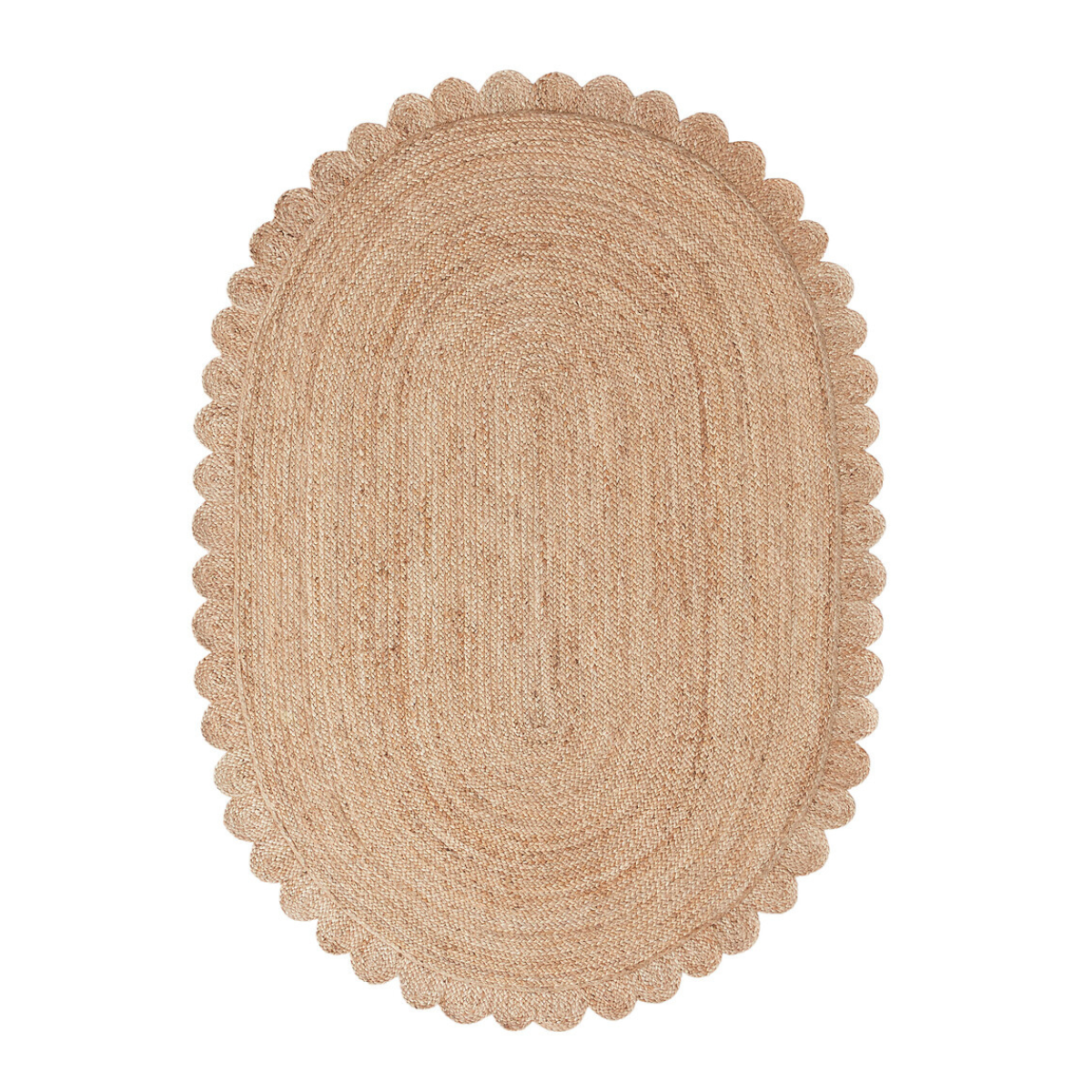 oval scalloped jute rug