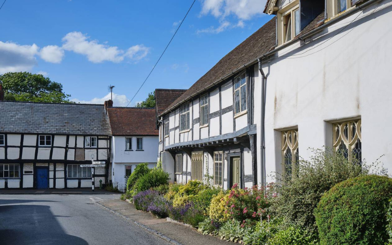 Weobley, Herefordshire stood in for Stratford in Hamnet