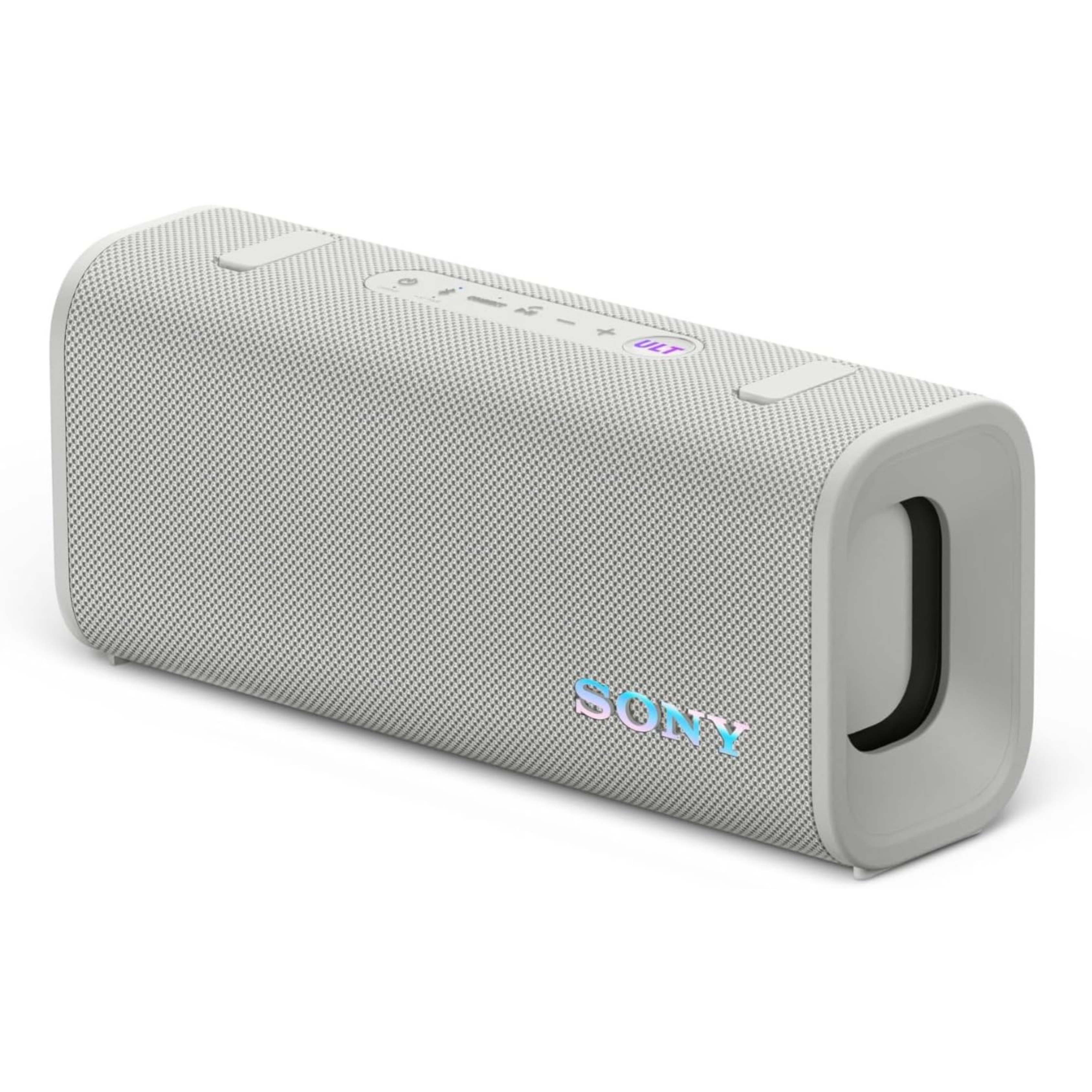 Sony ULT FIELD 3 Portable Bluetooth Speaker pictured in off white on a white background
