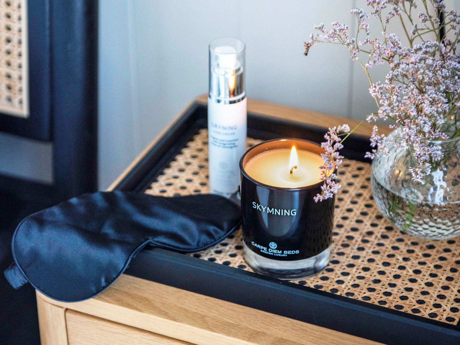 carpe diem beds mask and candle