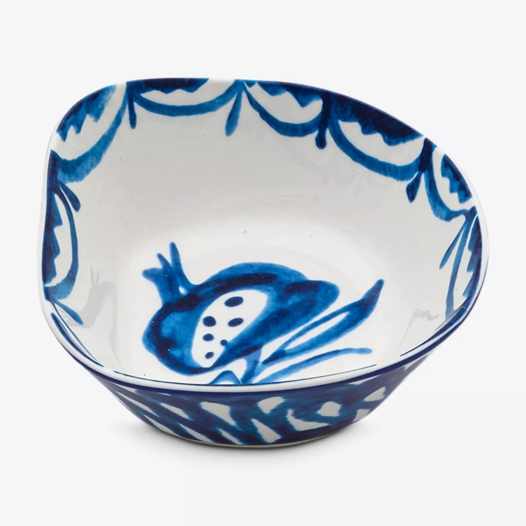Diesel Living With Seletti Classics On Acid Granada Porcelain Bowl 11.9cm pictured on a white background blue and white bowl