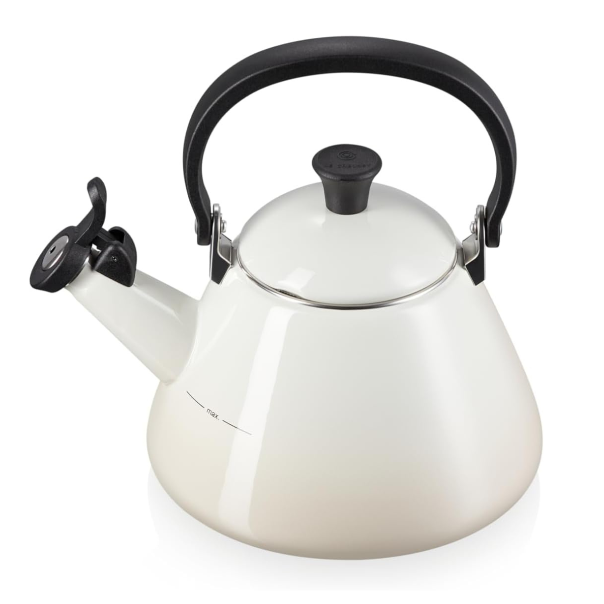 le cresuet white stove top kettle