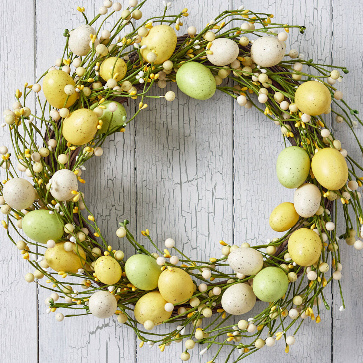 yellow easter wreath
