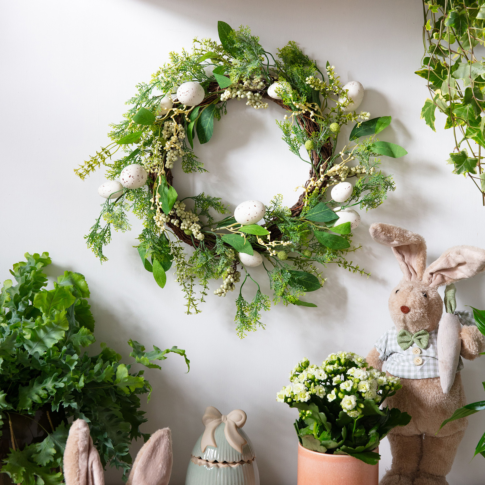 green easter wreath