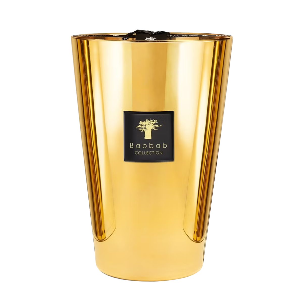 large shiny gold candle