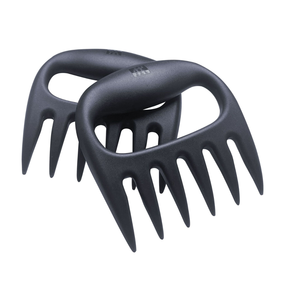 a pair of black bbq meat claws