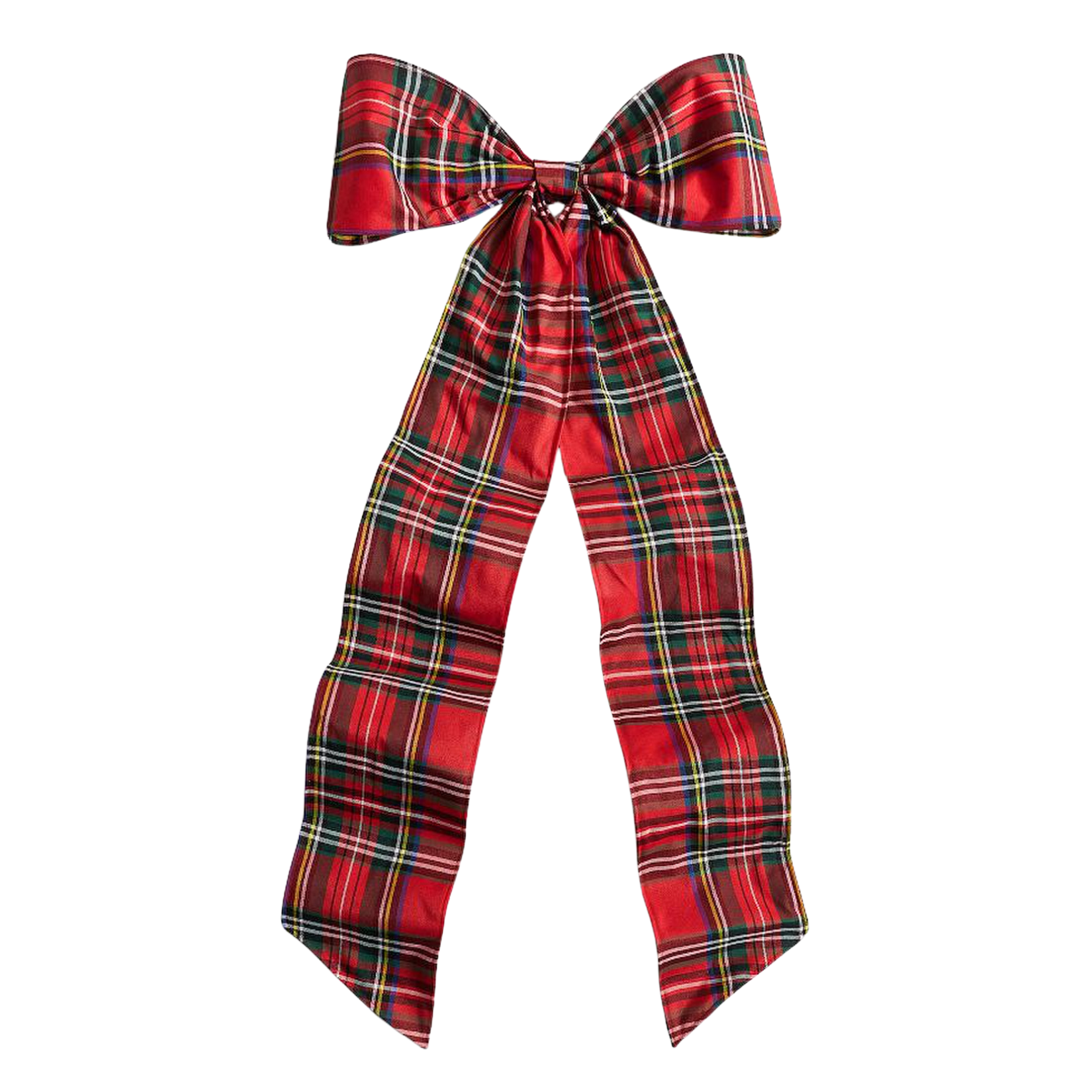red tartan christmas tree topper