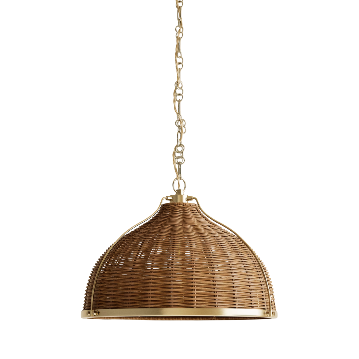 Rattan Bell Pendant Ceiling Light