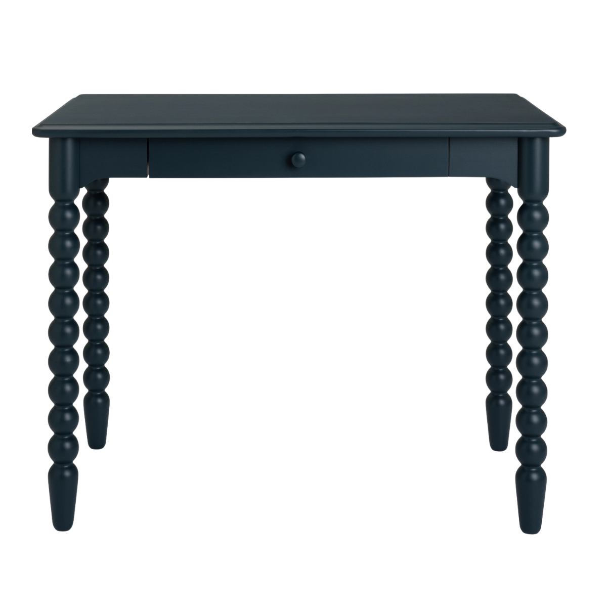 dark navy slim bobbin style leg dressing table