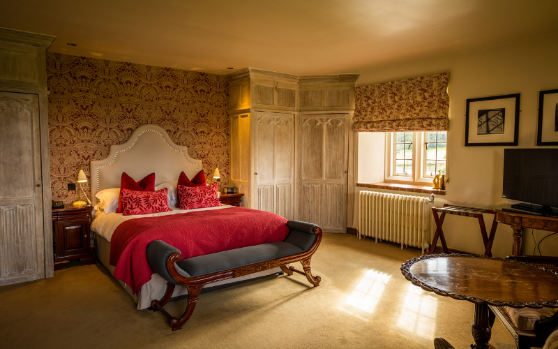 A bedroom inside the Maiden's Tower at Leeds Castle