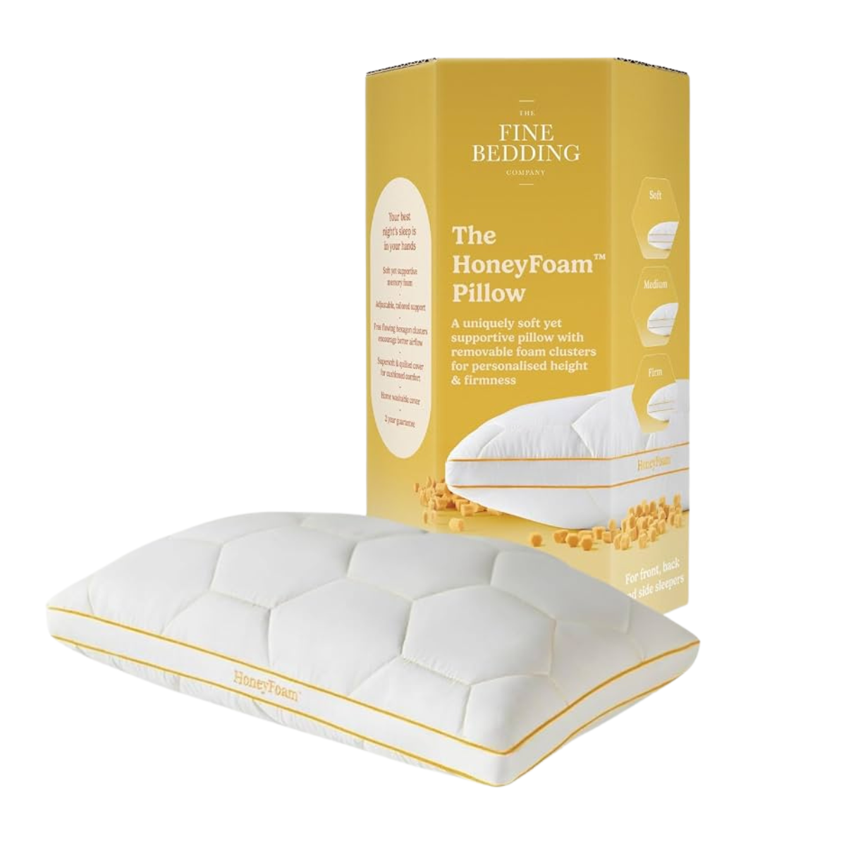 The Fine Bedding Co. Adjustable Honeyfoam Pillow