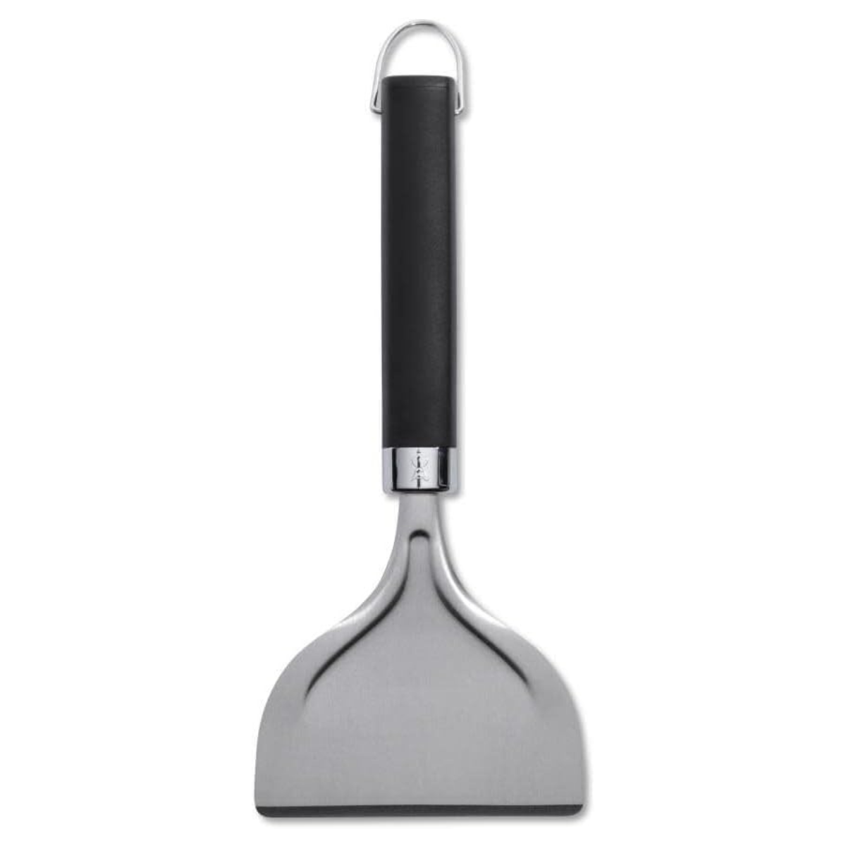 a black and silver grill plate scraper