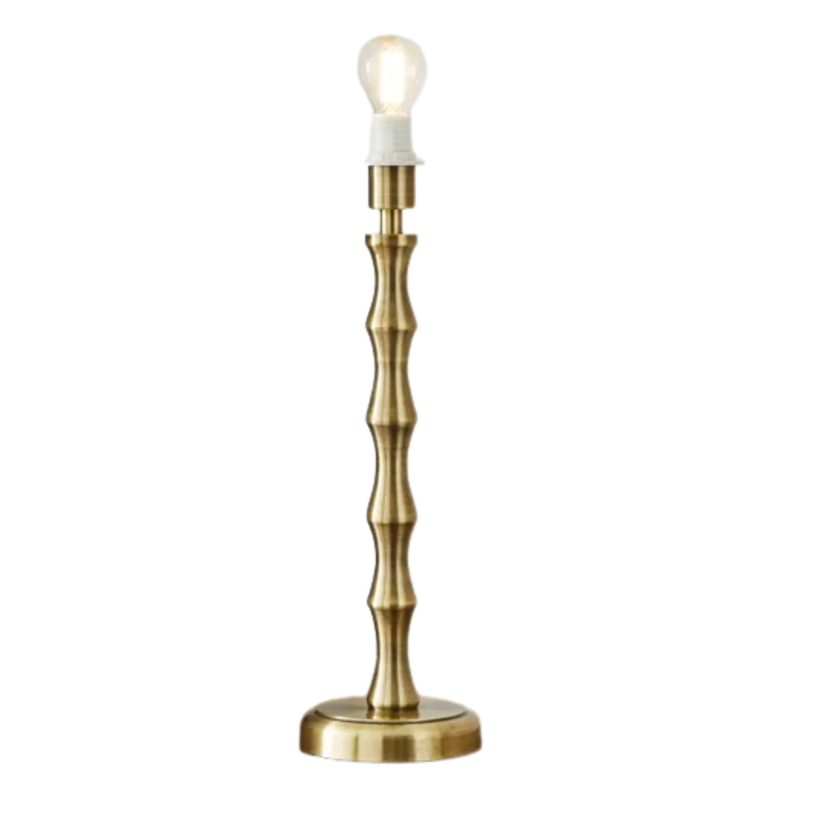 a gold bamboo style lamp base