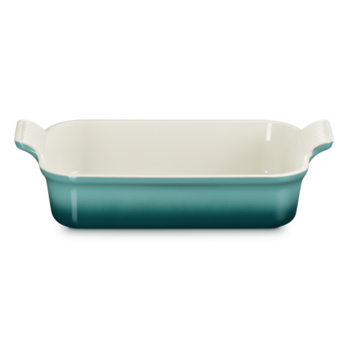 le creuset Rectangular Dish in a turquoise blue colour