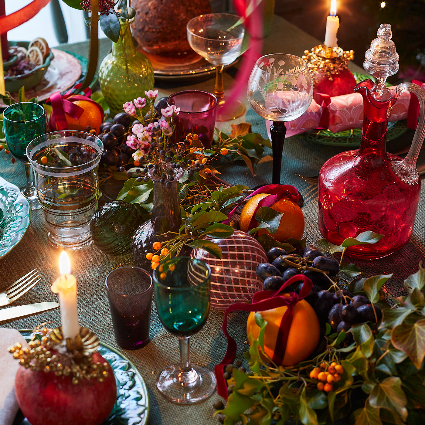 christmas decorating fruit