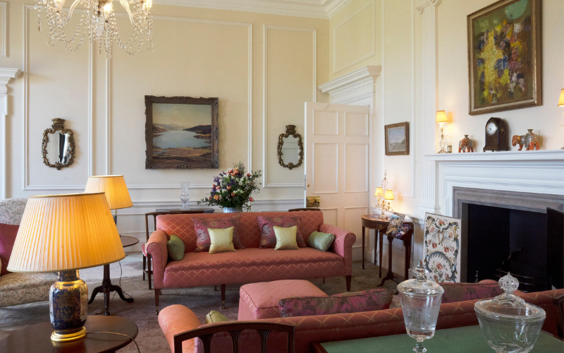 The Sitting Room, part of the private apartments of Queen Elizabeth II at the Palace of Holyroodhouse