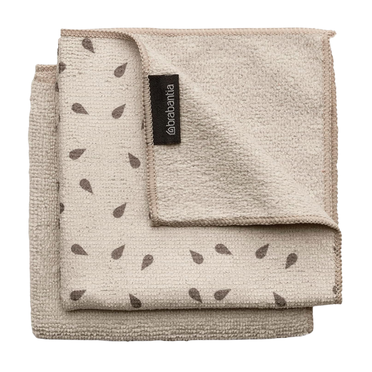 two beige dish cloths