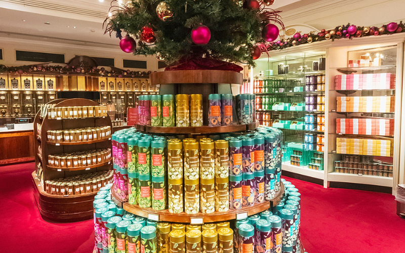 A Christmas food display at Christmas 