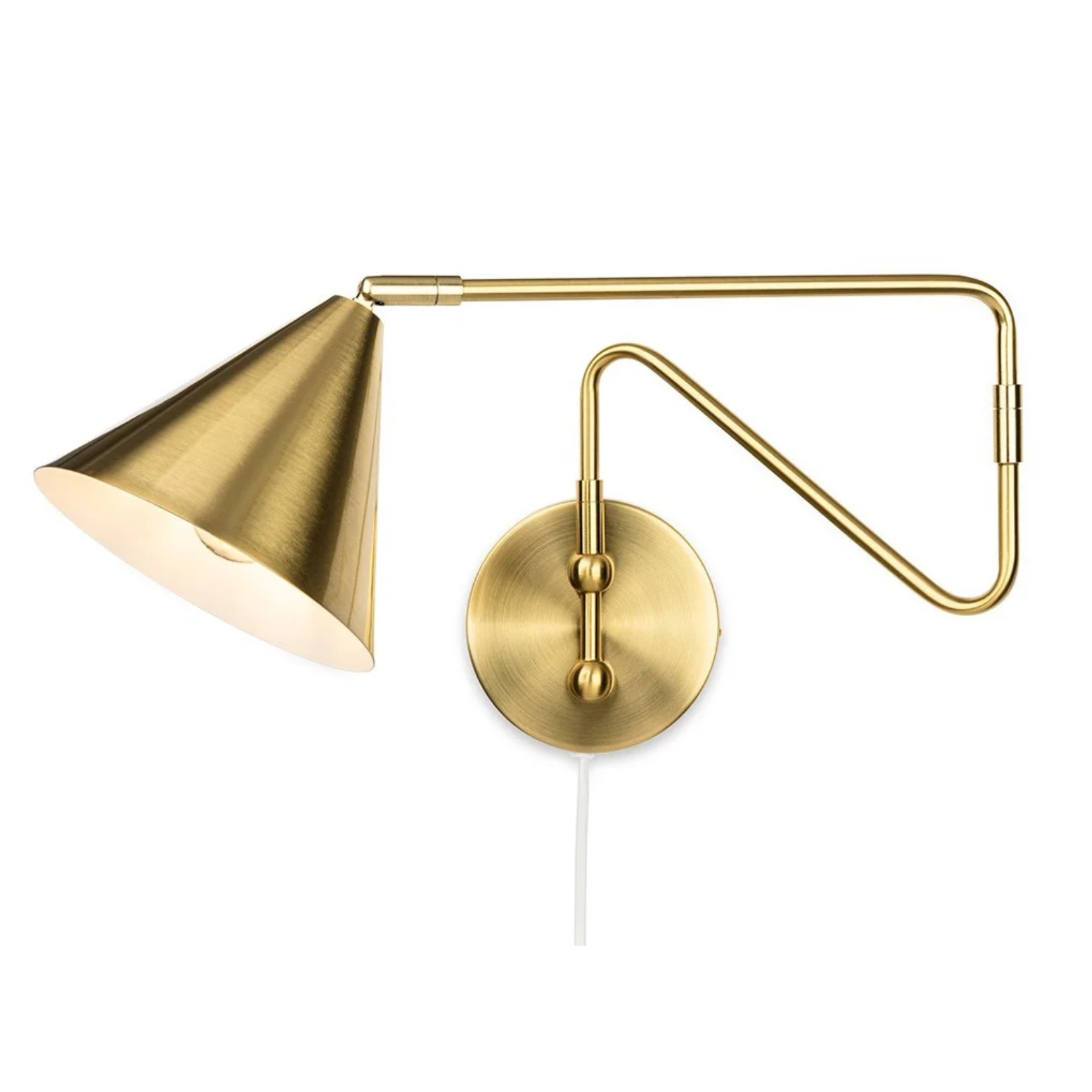 gold swing wall light