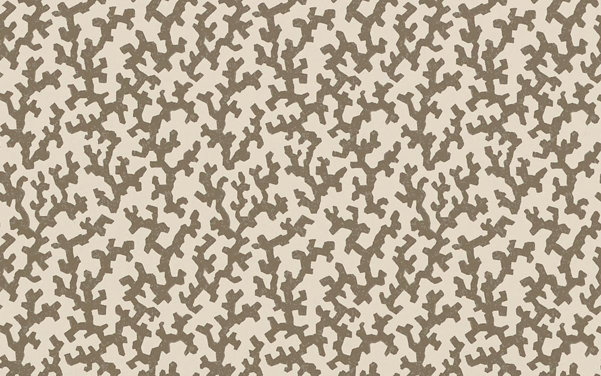 Veere Grenney x Schumacher Folly Berber wallpaper in brown