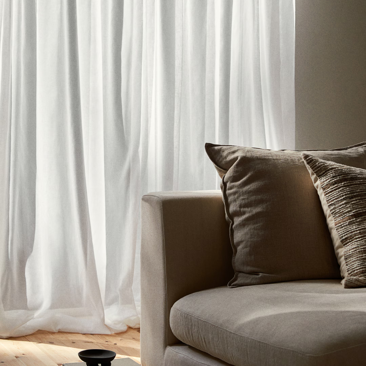 2-pack long curtain lengths in a semi sheer white fabric