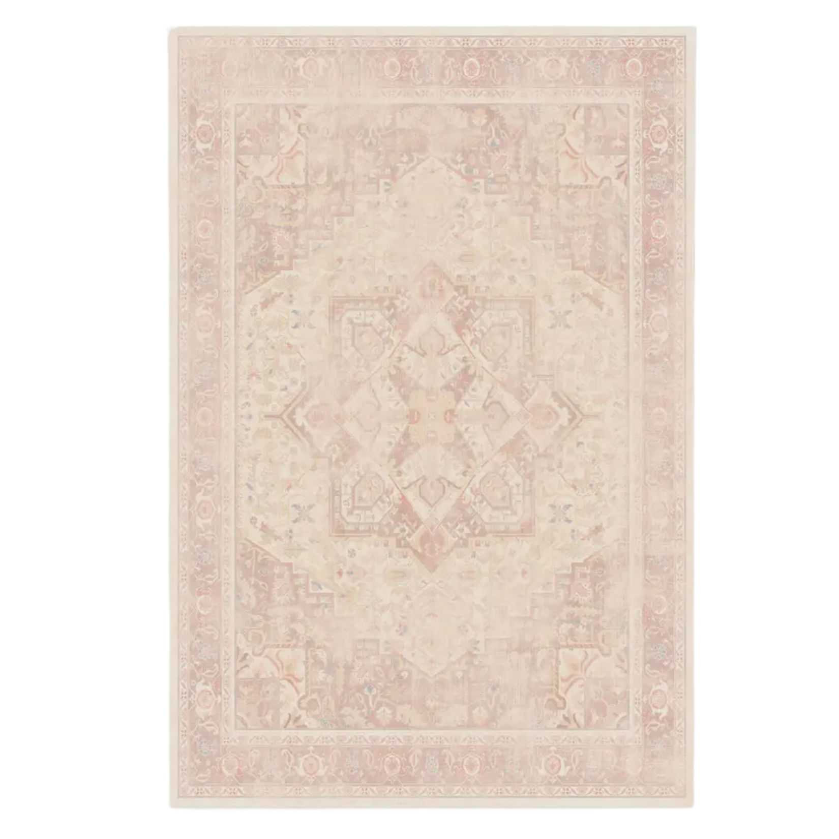 pale pink and cream persian style rug