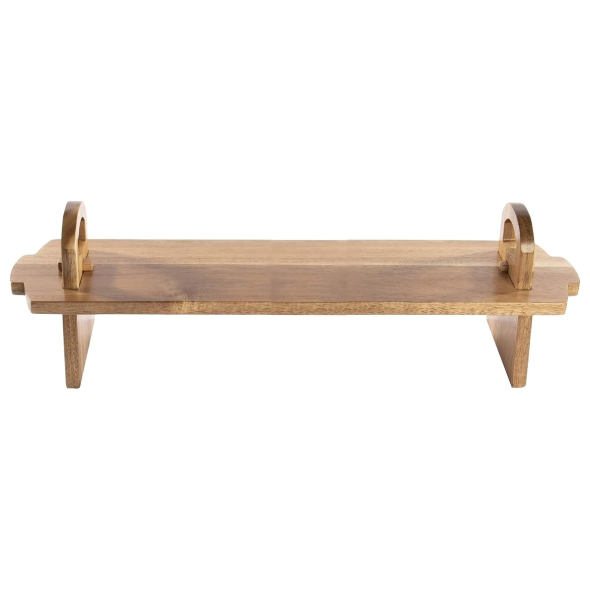 an acacia wood raised food serving platter