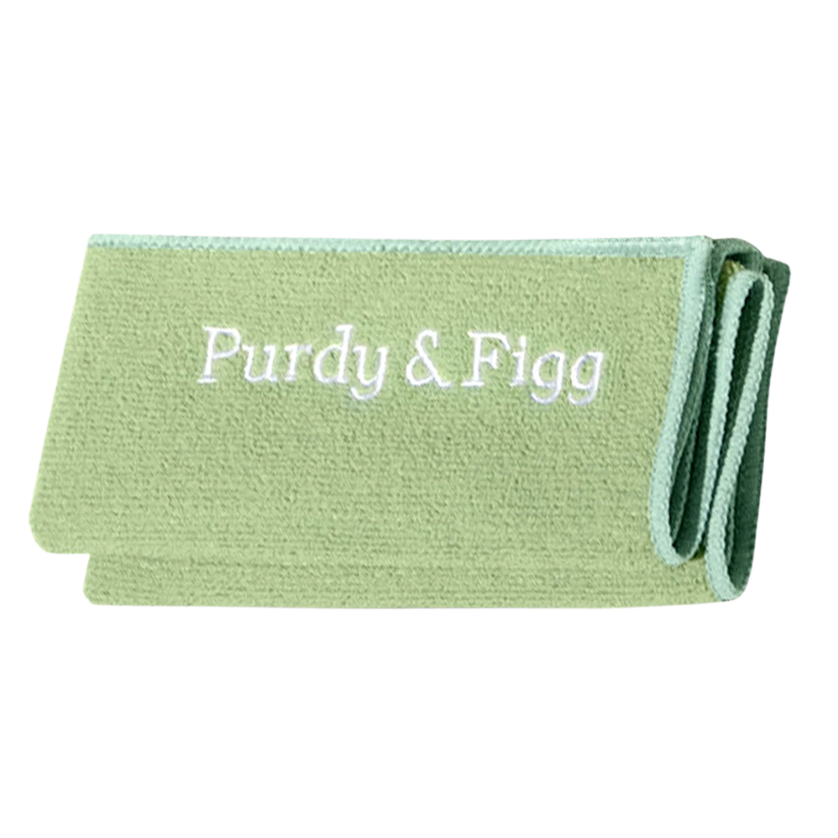 a green microfibre cloth