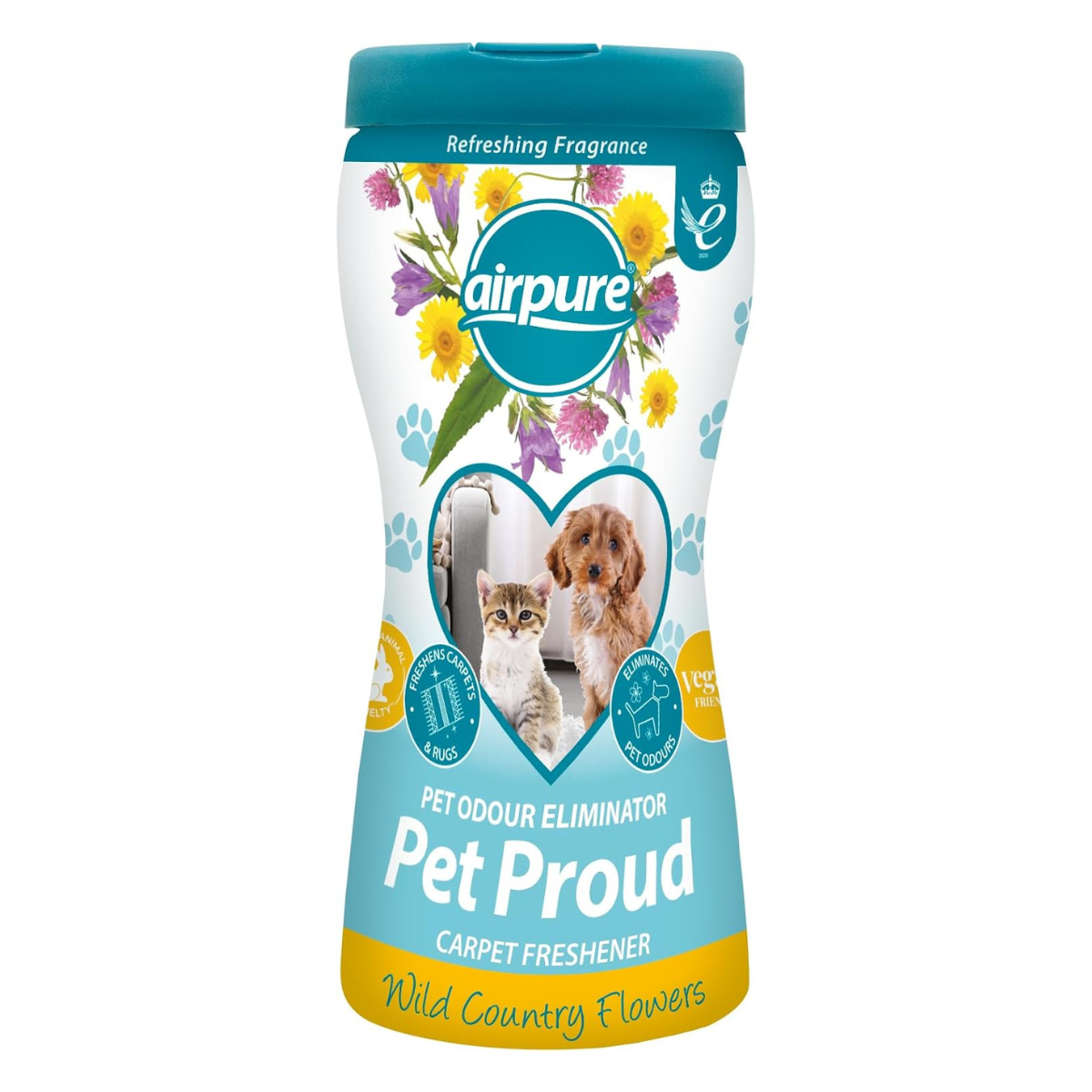 bottle of air pure carpet freshner