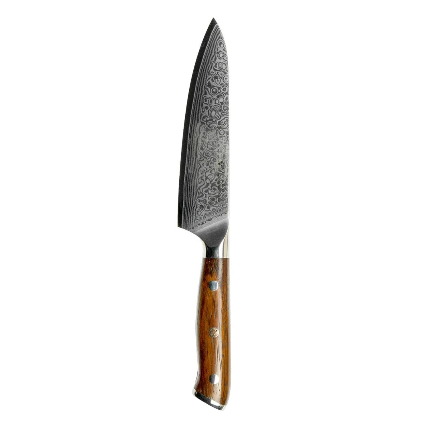 kitchen knife with wooden handle