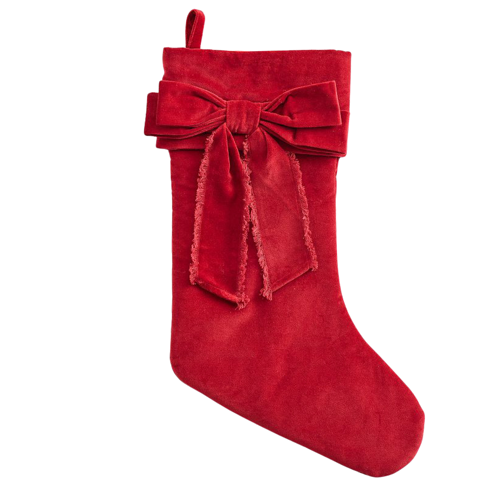 red velvet xmas stocking