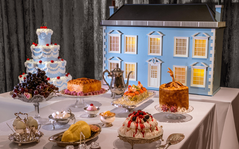 Afternoon tea in Cathy's bedroom
