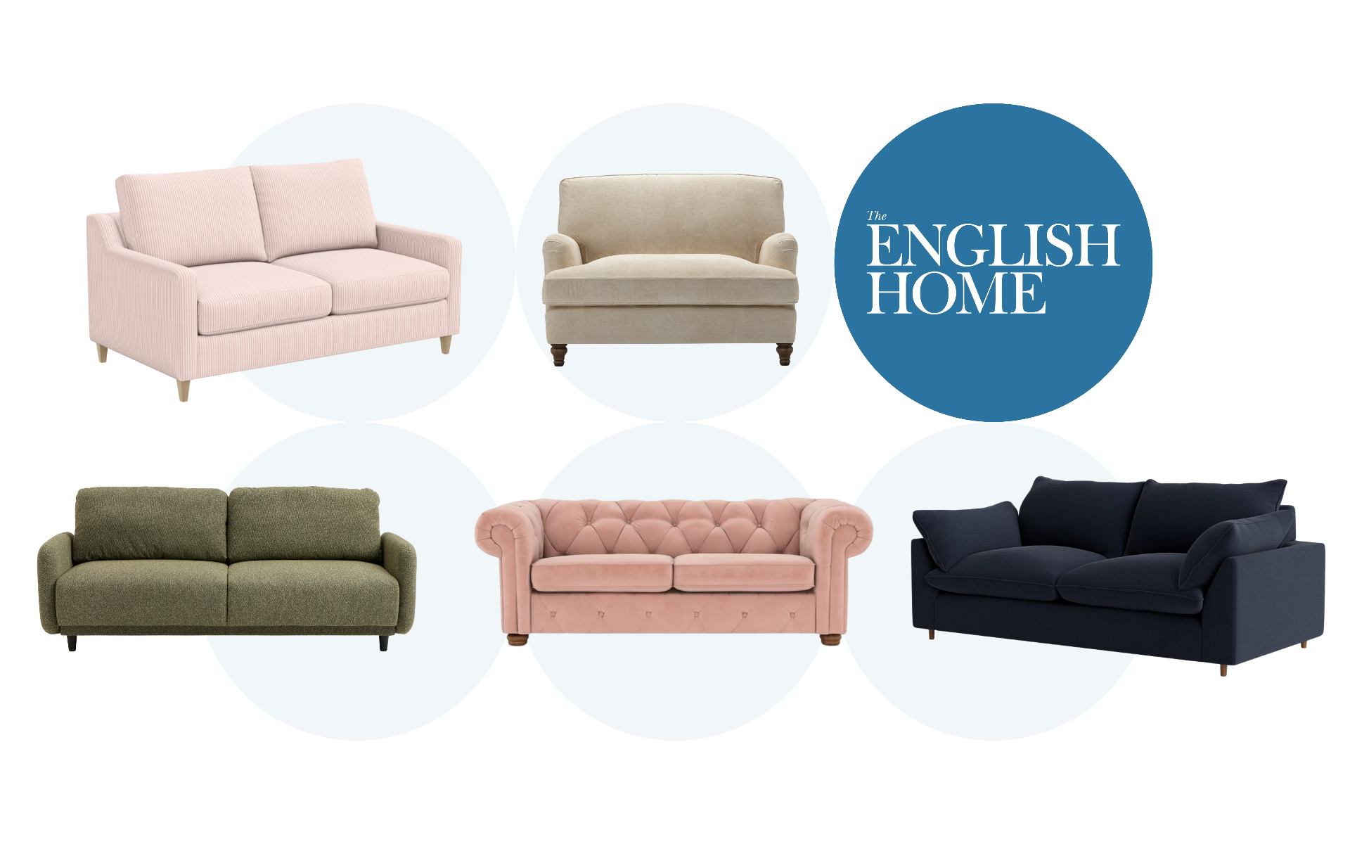 a variety of sofa beds pictured in a collage