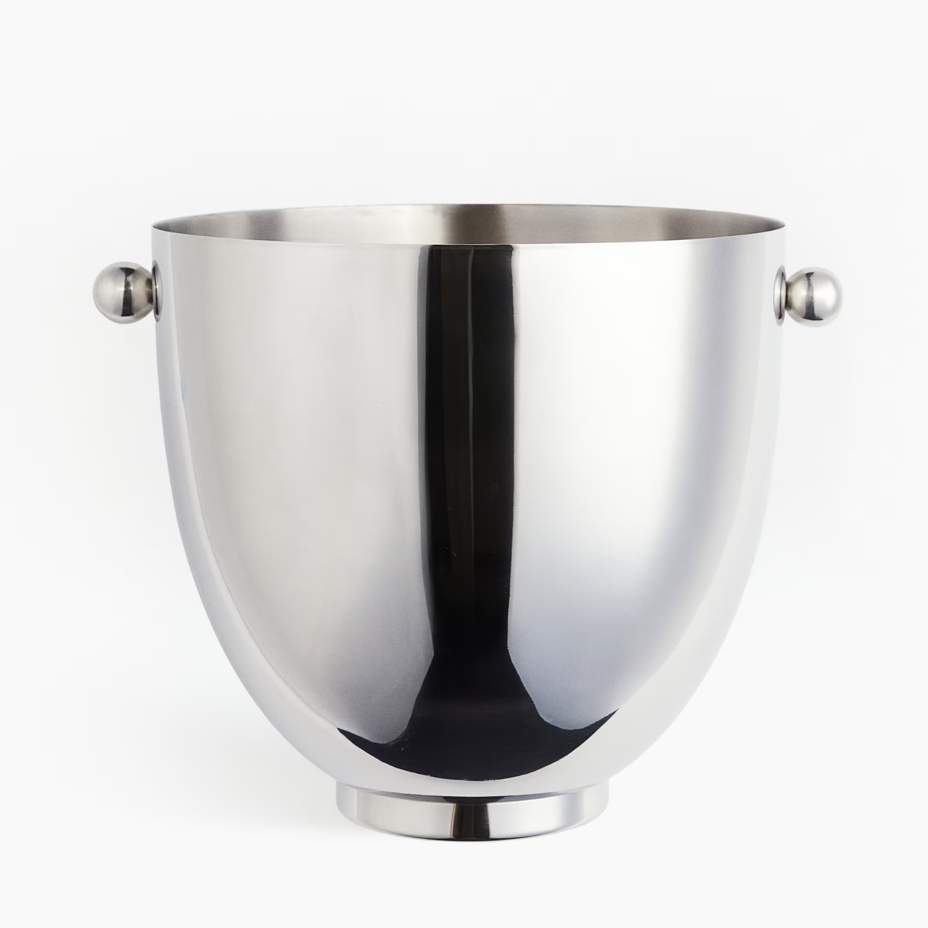 Stainless steel wine cooler from H&M home pictured on a white background