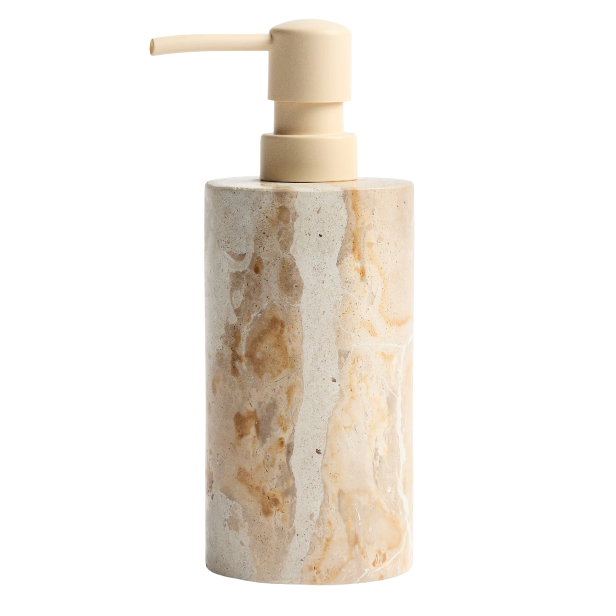 cream marble soap dispenser
