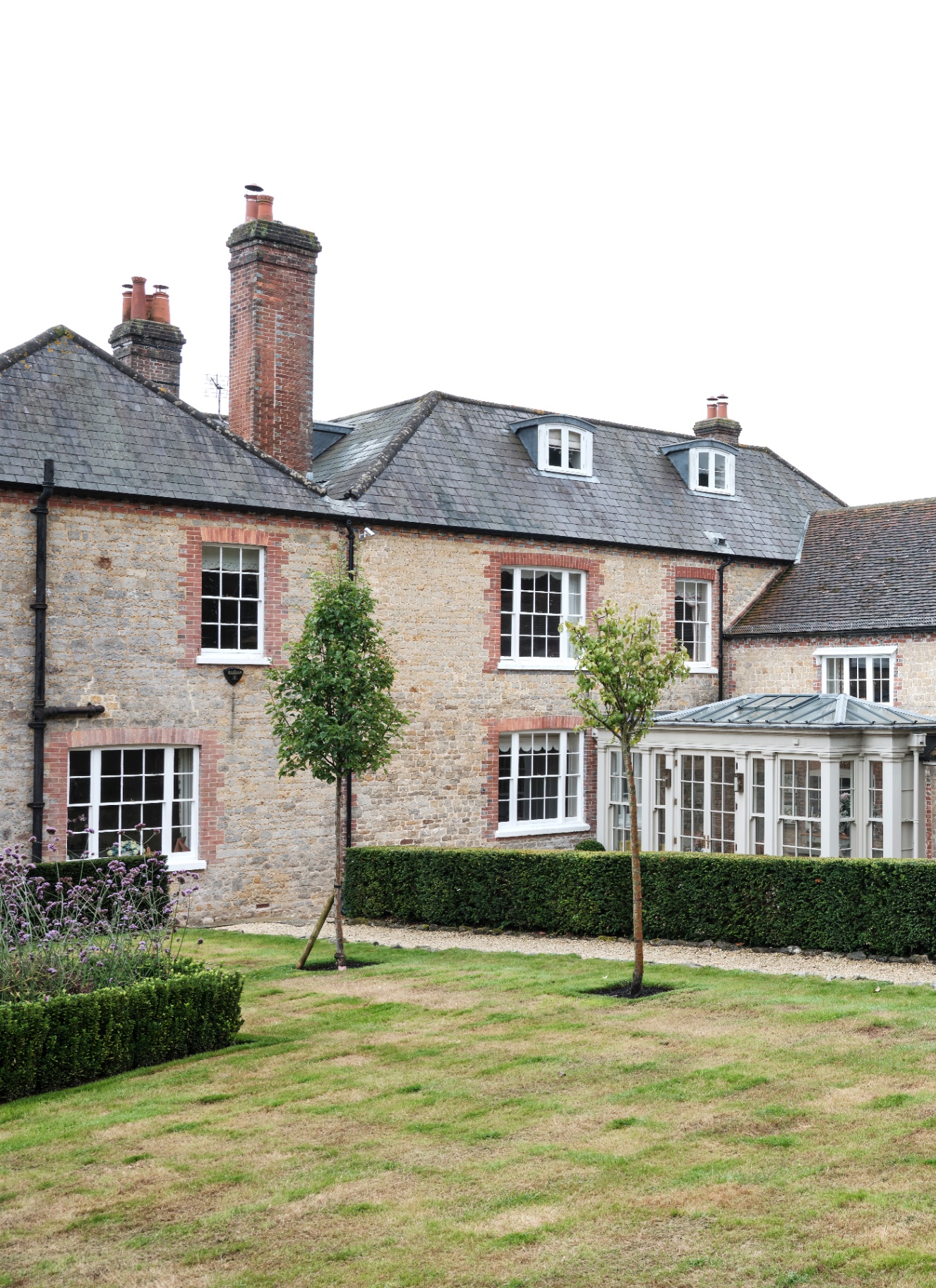 exterior of a house with brown grass