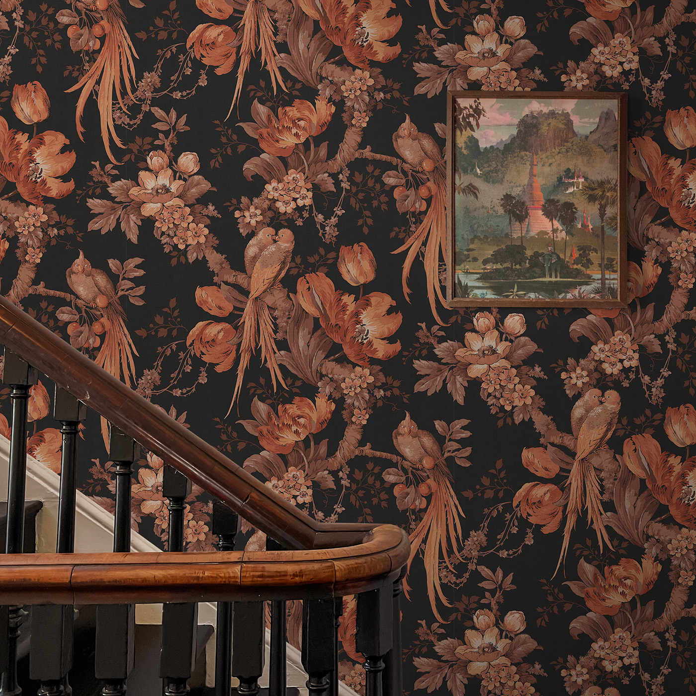 dark floral wallpaper