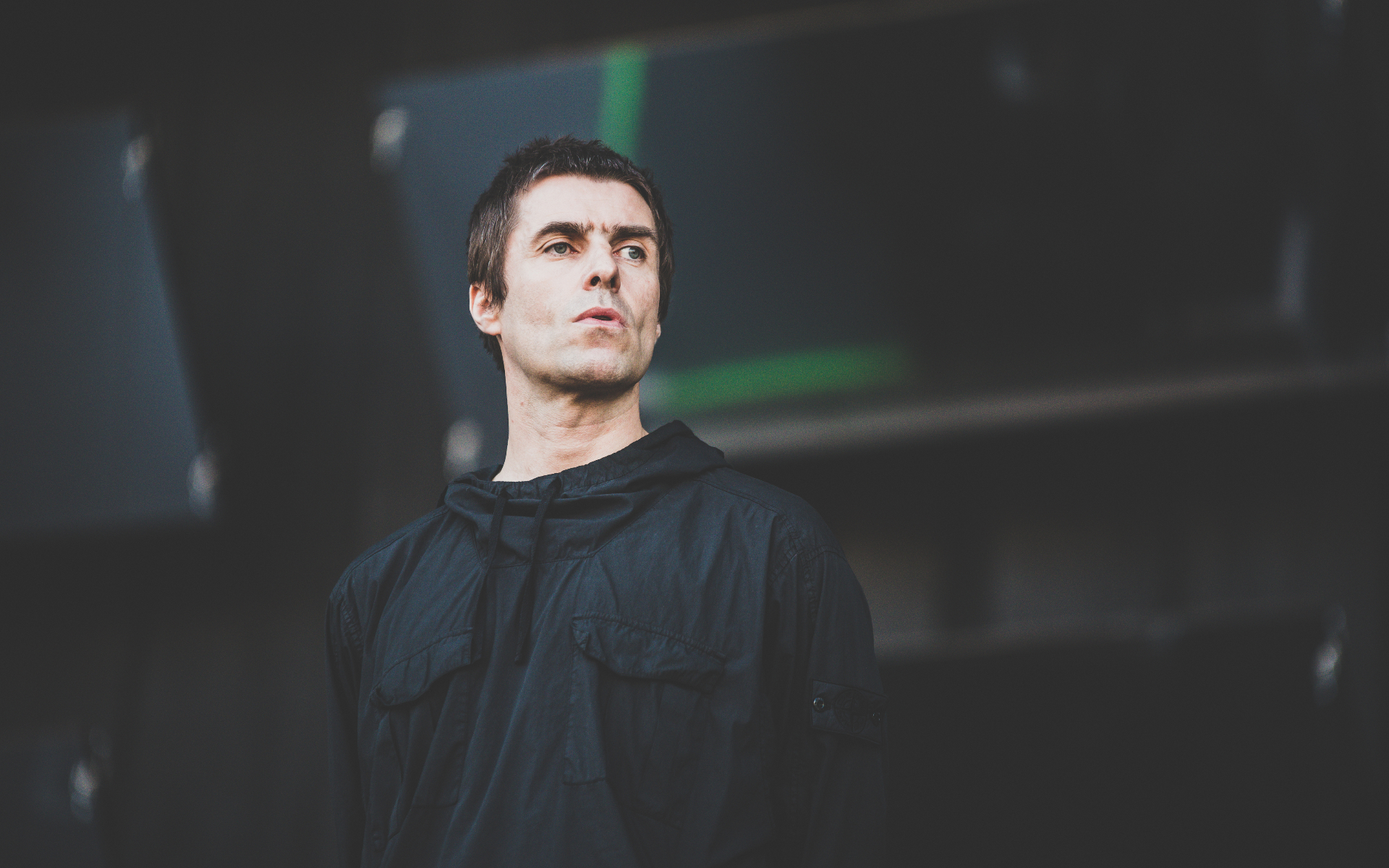 liam gallagher on stage