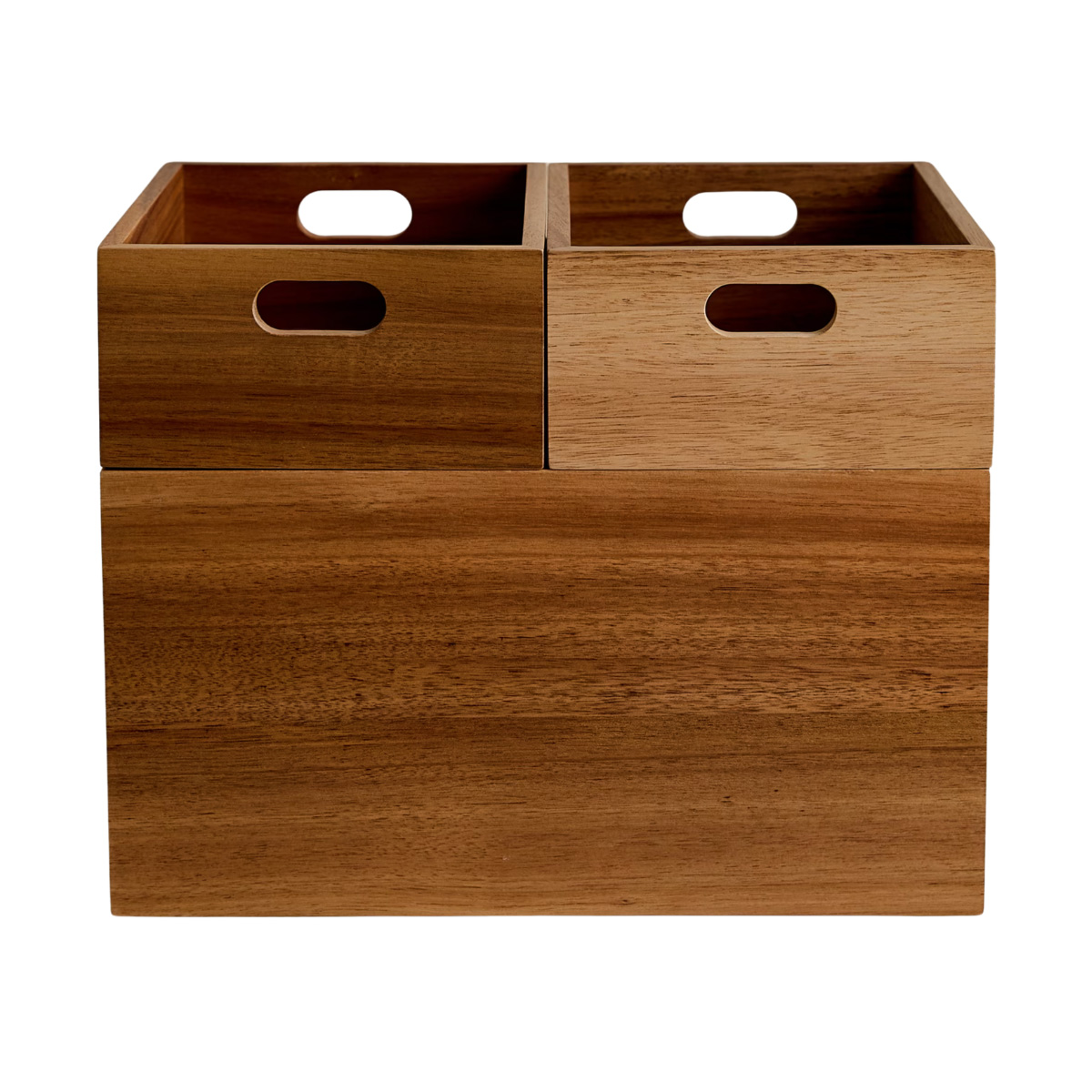 M&S Set of 3 Wooden Stacking Boxes