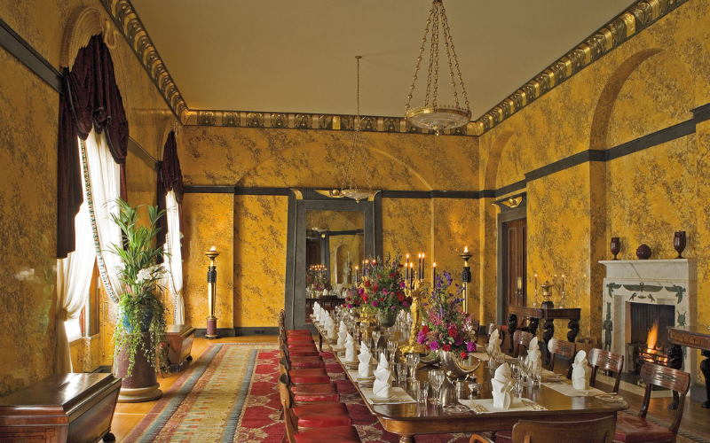 The Egyptian Dining Room at Goodwood House 