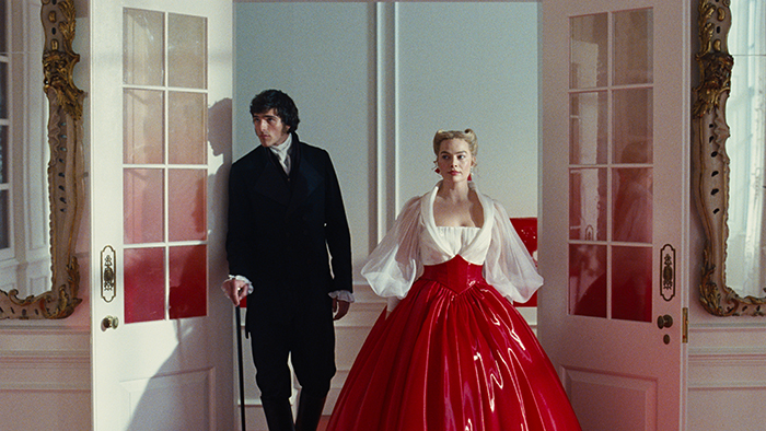 Margot Robbie and Jacob Elordi in Wuthering Heights
