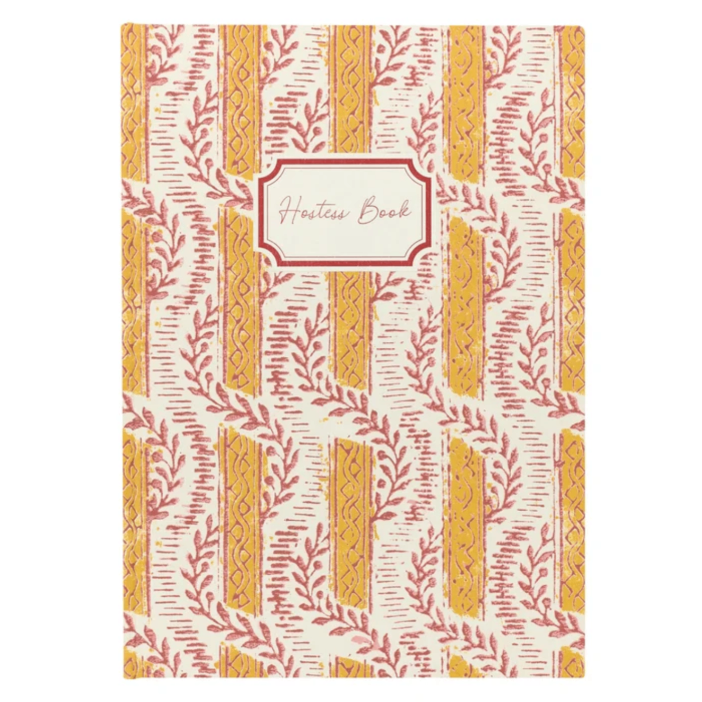 a yellow hostess notebook