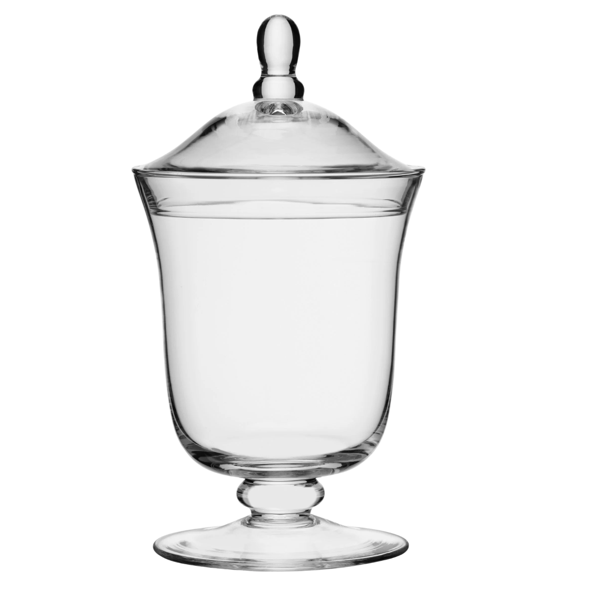LARGE GLASS LIDDED JAR